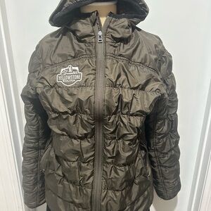 Olive green Duckworth Puffer Jacket with Hood Women’s M